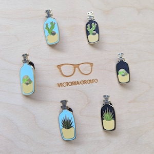 Oxygen Tank Terrariums Series 2 - hard enamel pins