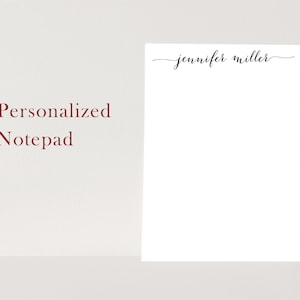 Personalized Notepad - Personalized Note Pad - Name Notepad - Name Note Pad - MODERN CALLIGRAPHY