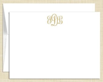 monogram stationery etsy