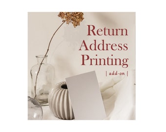 Return Address Printed for 10 Envelopes - add this listing to your stationery order