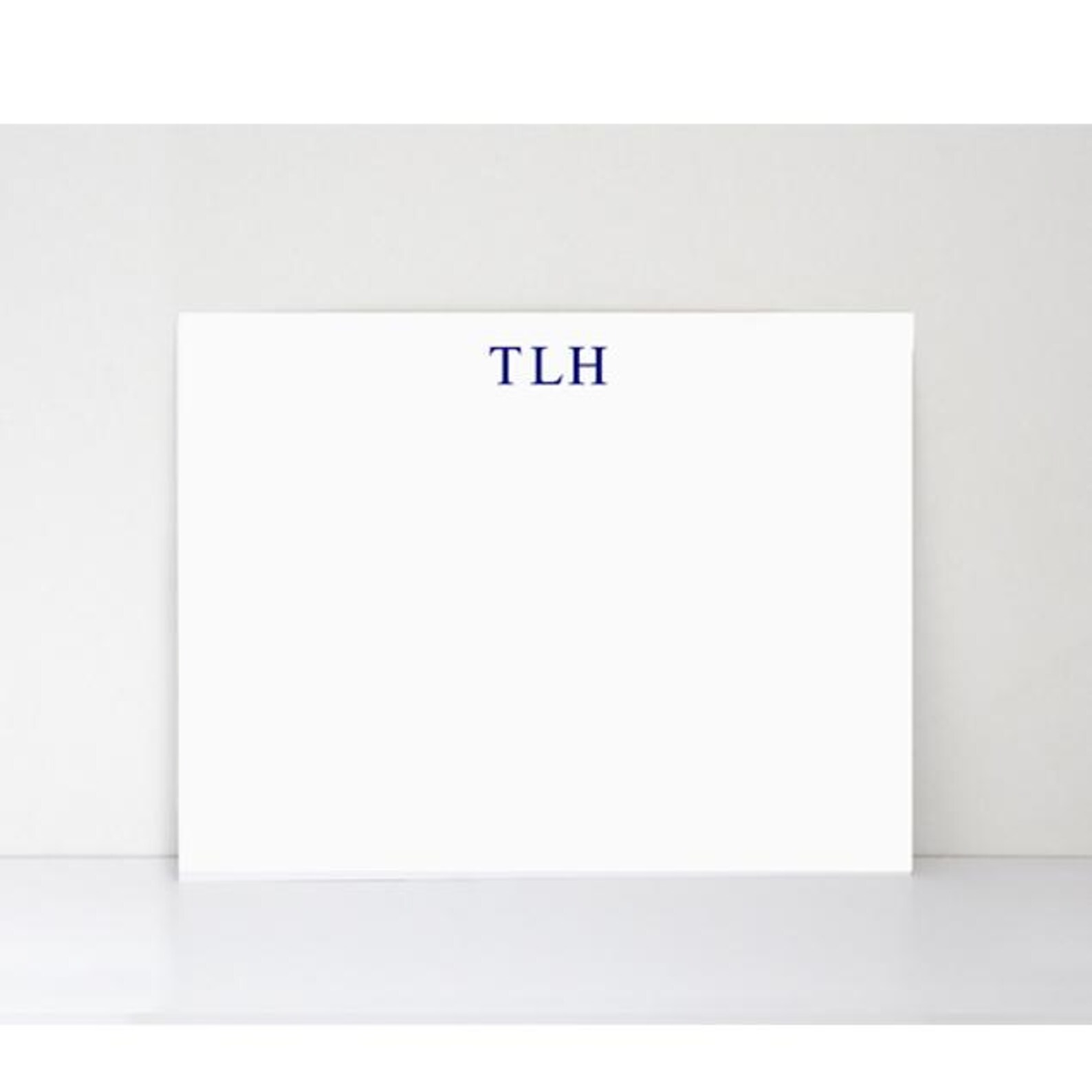 Personalized Monogram Stationery for Men - Set of 10 - Flat Note Cards ...