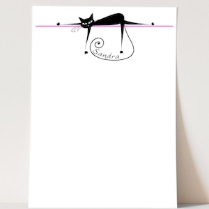 Personalized Notepad - Lazy Kitty Cat