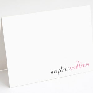 Personalized Stationery - Personalized Stationary - Note Cards - set of 10 folded notecards - PREPPY NAME