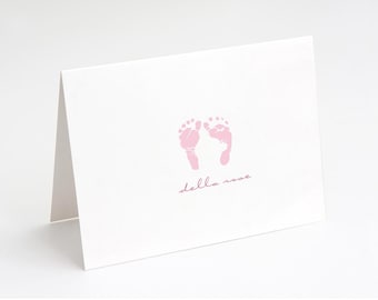 Personalized Baby Thank You Cards - Girl Boy Gender Neutral - Baby Feet - PRINTED