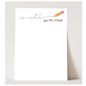 Personalized Teacher Notepad - Teacher Appreciation Gift