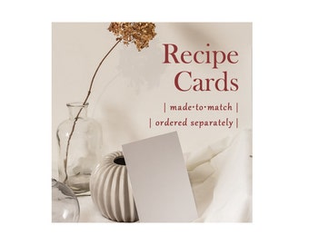 Made to Match Recipe Cards - Set of 10 - ordered separately