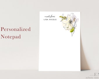 Personalized Notepad - Poppy Flower