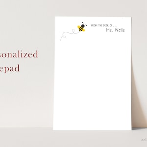 Teacher Notepad Bee teacher gift image 1