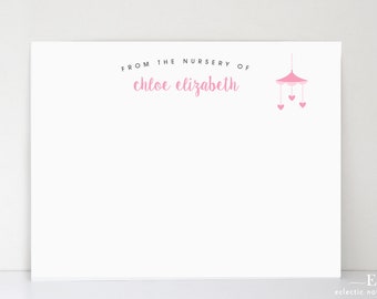 10 Personalized Baby Thank You Cards - Girl - Boy - Twins - From The Nursery Of - PRINTED