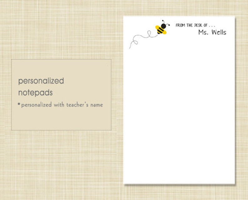 Teacher Notepad Bee teacher gift image 2