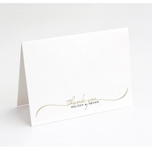 Personalized Thank You Note Card Set: Modern Couple Stationery