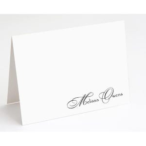 Personalized  Stationery - Personalized Stationary - Note Cards - set of 10  folded notecards - CLASSIC NAME