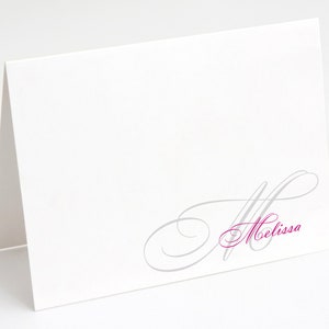 Monogram Stationery - Set of 10 - Folded Note Cards - NAME MONOGRAM - Etsy