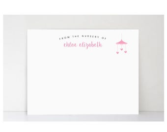 10 Personalized Baby Thank You Cards - Girl - Boy - Twins - From The Nursery Of - PRINTED