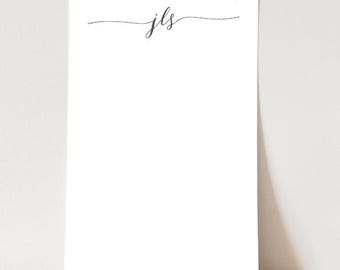 Personalized Monogram Notepad: Feminine Stationery, 4x6 Note Pad