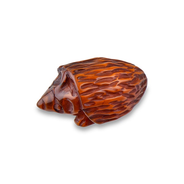 Amber Carvings - Handmade Hedgehog - Genuine Baltic Amber - Amber Collectibles