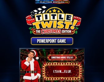 Title Twist! The Christmas Edition - Digital Guess the Title game with 50 titles | PowerPoint