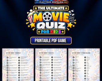 The Ultimate Movie Quiz for Kids - Digital Trivia Game with 100 Questions - Printable PDF