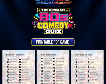 The Ultimate 80s Comedy Quiz - Digital Trivia Game with 100 Questions - Printable PDF
