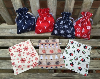 Drawstring polycotton gift bag - range of fabrics available