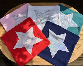 Sparkly star cushion cover / pillow throw cover