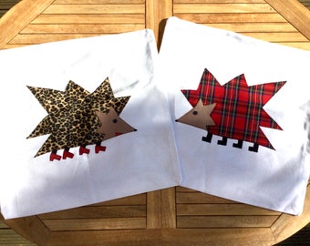 Hedgehog cushion cover x1 or set of 2