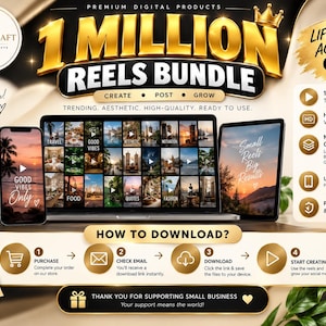1 Million+ Reels Bundle | Viral Faceless Videos | AI Animated Content | PLR & MRR Resell Rights