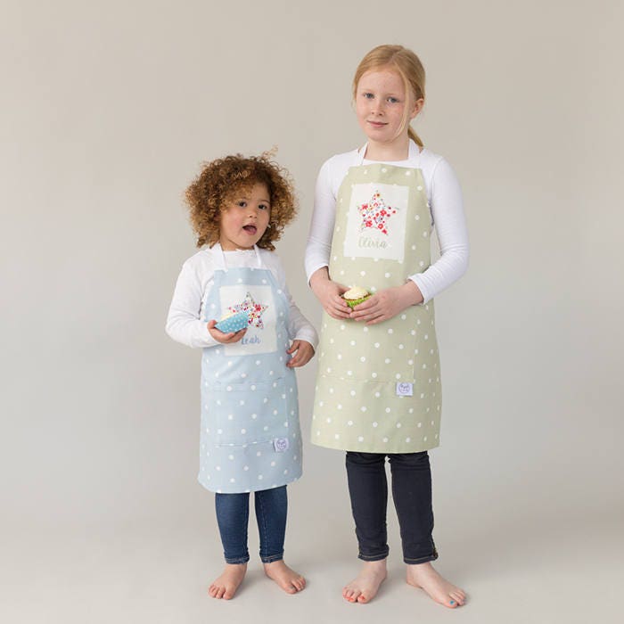Personalised Apron Handmade Embroidered Children's - Etsy
