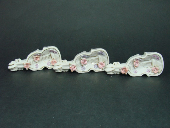 3 Hand Painted Violin Tea Bag Holders, Trinket Di… - image 5