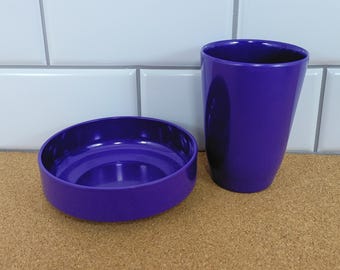 Mepal Rosti Made in Denmark Purple Small Bowl and Juice Glass