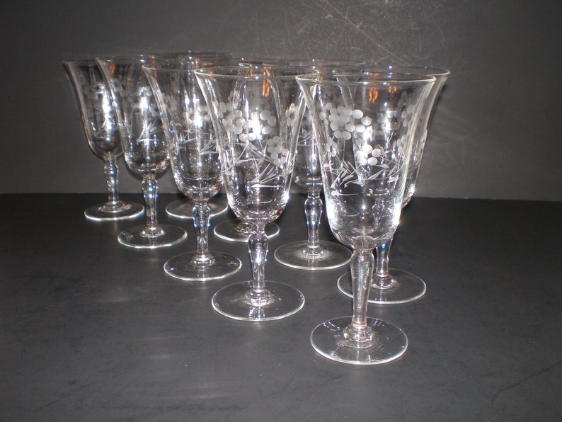 libbey etched glasses