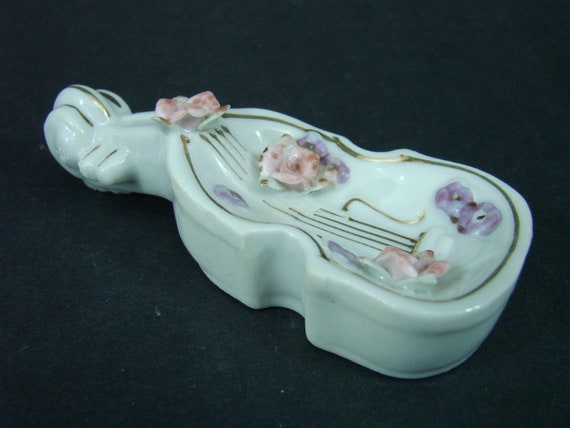 3 Hand Painted Violin Tea Bag Holders, Trinket Di… - image 8