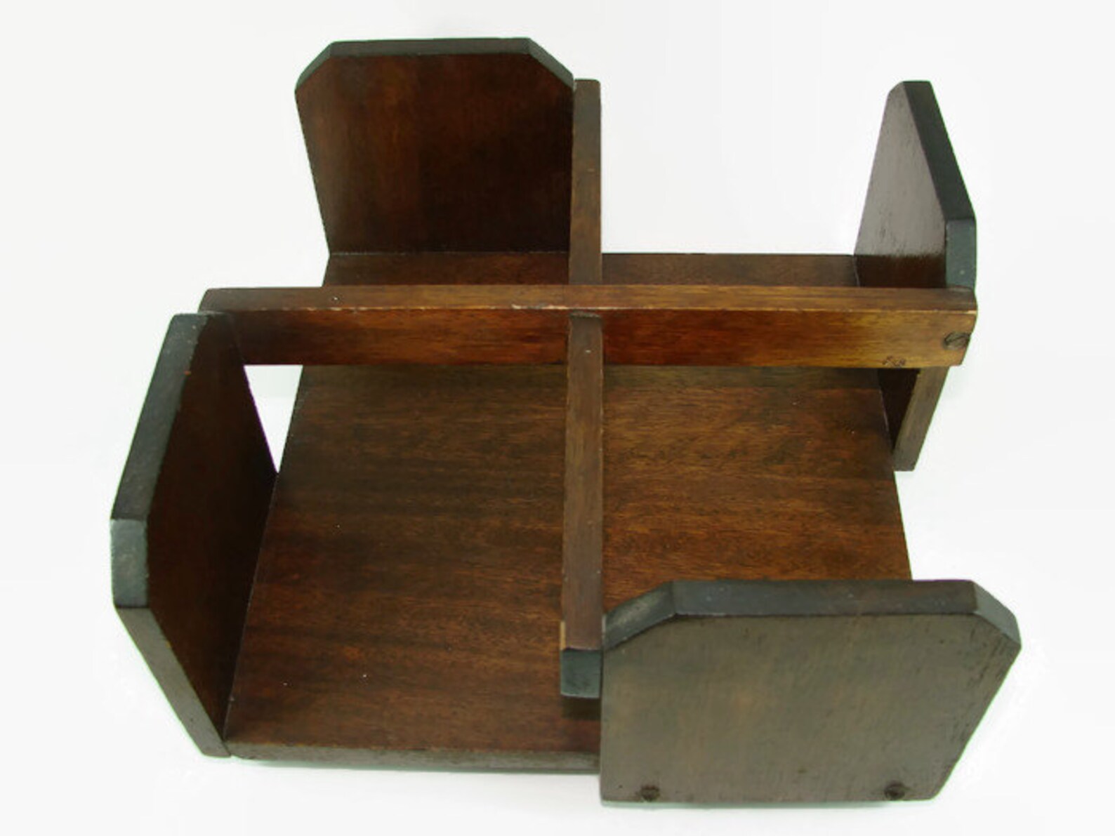 Solid Wood Revolving Bookcase Rotating Book Holder Swivel Etsy