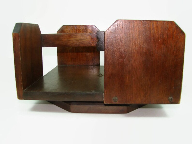 Solid Wood Revolving Bookcase Rotating Book Holder Swivel Etsy