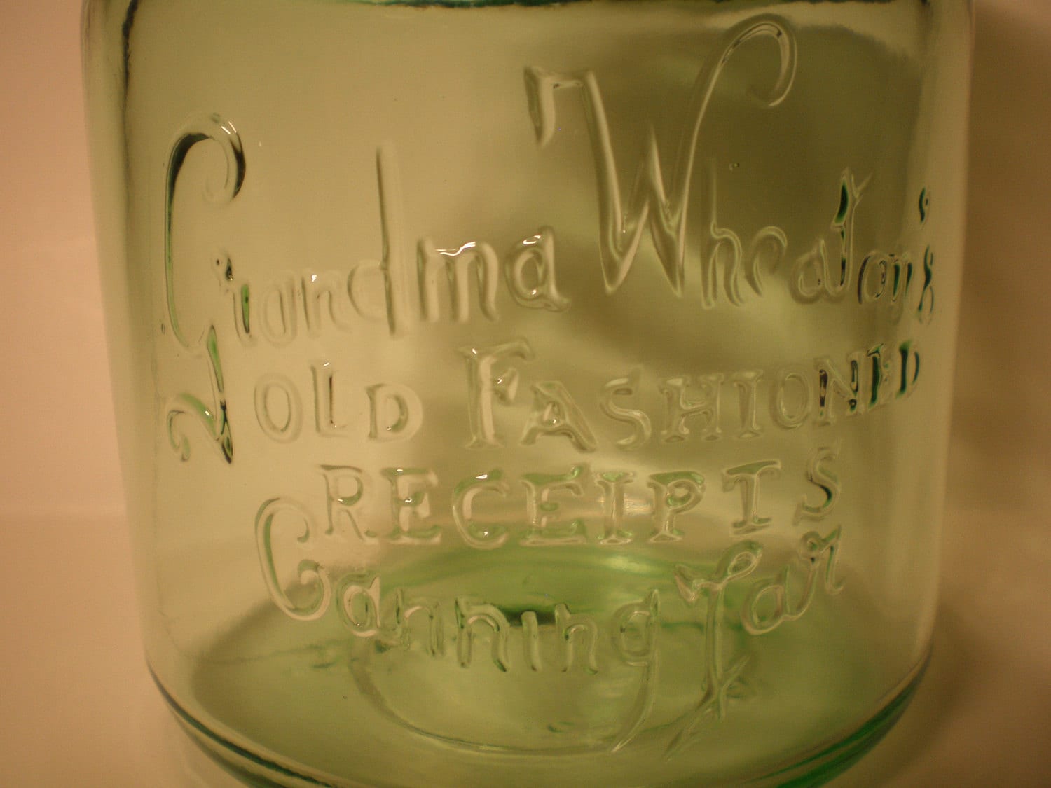Grandma Wheaton's Green Glass Old Fashioned Receipts Etsy
