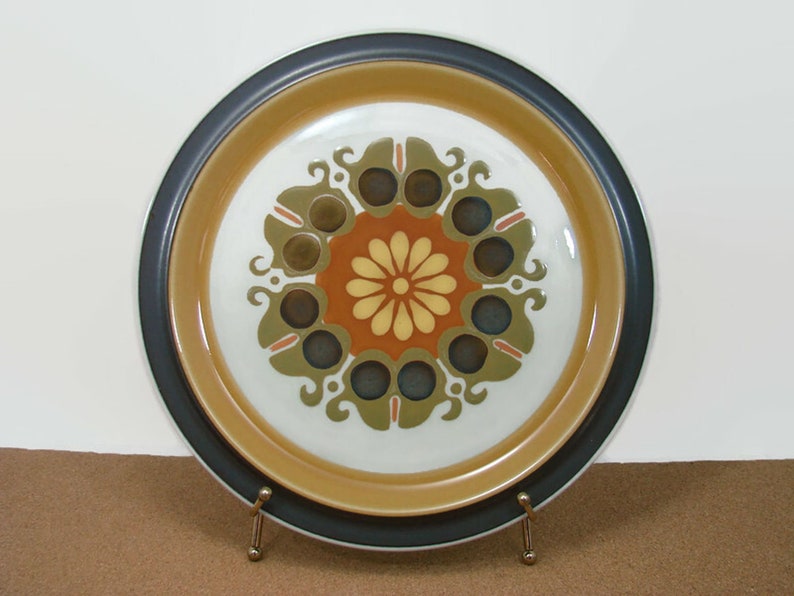 Electra Stoneware, Echo Pattern, 12.25 Platter Chop Plate, Casual Ceram Japan image 3