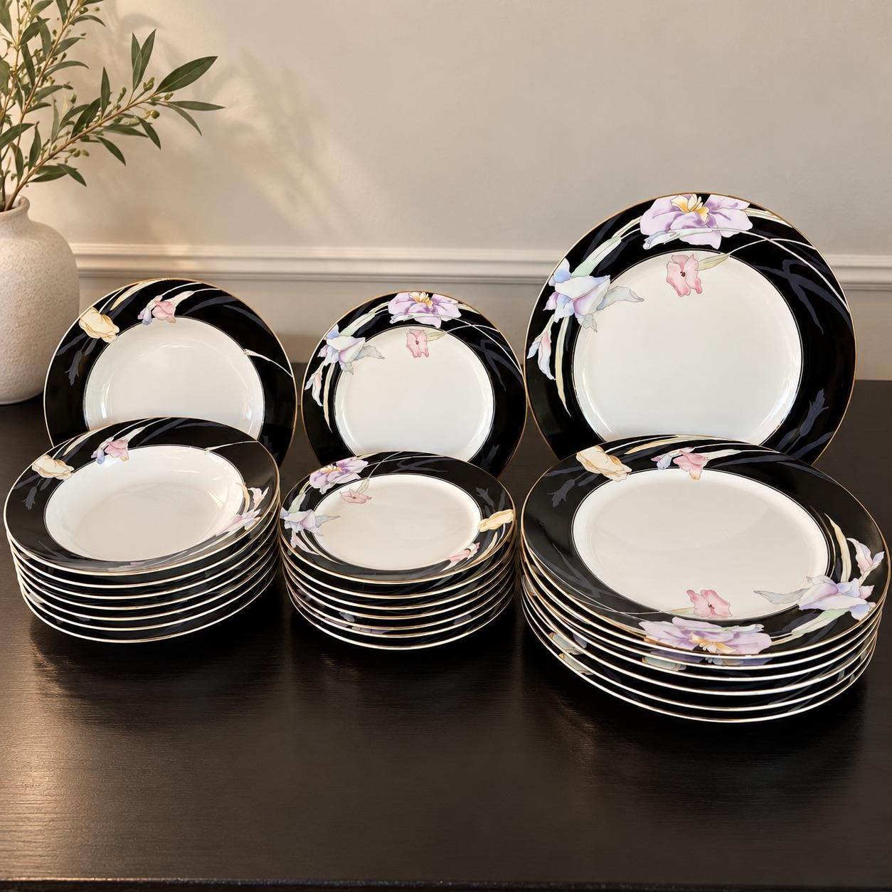 Mikasa Black China - Etsy