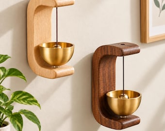 Japanese Wooden Wind Chime, Hanging Door Bell, Entryway Decor, Wooden Home Accent, Decorative Door Chime, Housewarming Gift