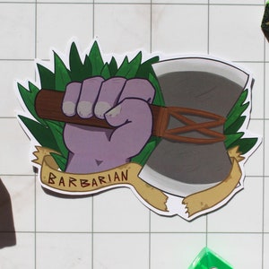 Bárbaro - Adesivo de Classe D&D (ÚLTIMA CHANCE)