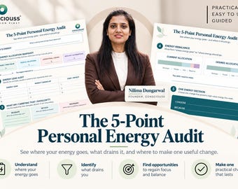5-Point Personal Energy Audit Planner | Digital Worksheet for Leaders (PDF)