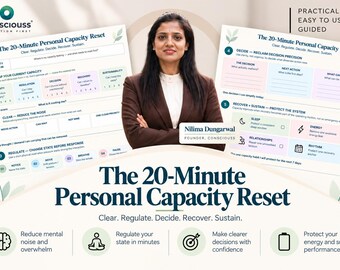 The 20-Minute Personal Capacity Reset Guide | Integrated Capacity and Performance | Printable Digital Worksheet & Guided Tool