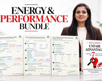 Energy and Performance Bundle | Energy Audit, Performance Planner & Leadership Tools | Printable Digital Worksheets