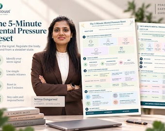 The 5-Minute Mental Pressure Reset Guide | Stress / physiological reactivity | Printable Digital Worksheet & Guided Tool