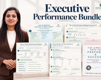 Executive Performance Bundle | Mental Clarity, Decision Making and Performance Tools | Productivity and Leadership Worksheets