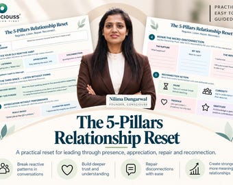 The 5-Pillars Relationship Reset Planner | Relationship strain / difficult communication | Printable Digital Worksheet & Guided Tool