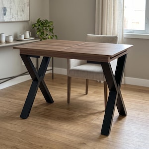 Extendable Dining Table, Folding Modern Table, Space Saving Kitchen Table, Transformer Table