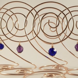 Wire Wrapped Table Number Holders for Table Decorations for Weddings or Events in Silver, Gold or Rose Gold, Sets of 10+