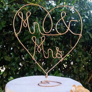 Mr & Mrs Wedding Cake Topper