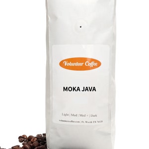 Moka Java Blend, Freshly Roasted Gourmet Coffee, Whole or Ground Bean, 12oz Bag of Coffee, Coffee Lovers Gifts