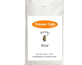 House Blend, Freshly Roasted Gourmet Coffee, Fair Trade, 12 oz Bag of Coffee